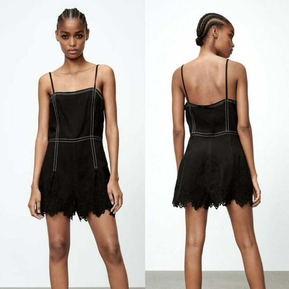 Zara Topstitch Playsuit Romper